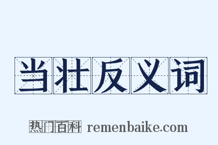 当壮反义词是什么意思的图片